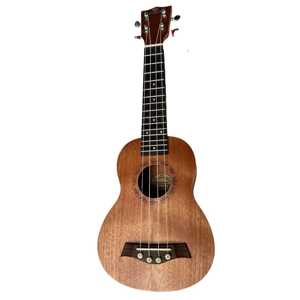 Harmonics 21 Inch Soprano Ukulele Mahogany 4-String Hawaiian Guitar for Kids, Adults, Beginners, and Musicians